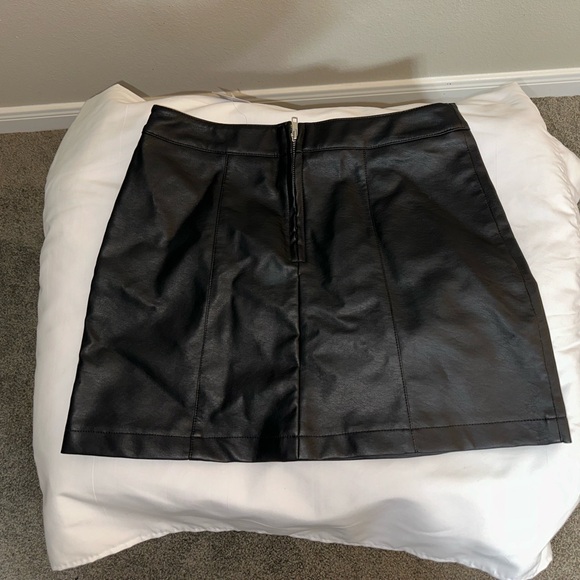 F21 Leather Mini Skirt - Picture 2 of 3